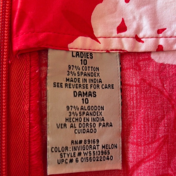 White Stag Women’s Floral VTG Red Hawaiian Hibiscus SKORT Size 10 - Picture 3 of 12